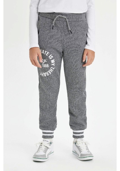 Erkek Çocuk Baskılı Beli Paçası Lastikli Cepli Jogger Eşofman Altı D2804A824AU