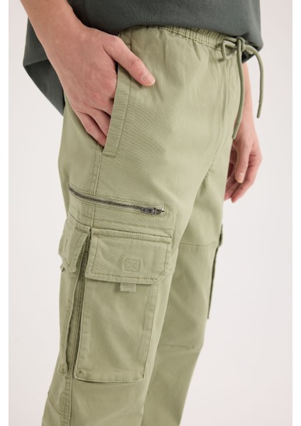 Regular Kargo Cepli Gabardin Jogger Pantolon B1916AX25SP
