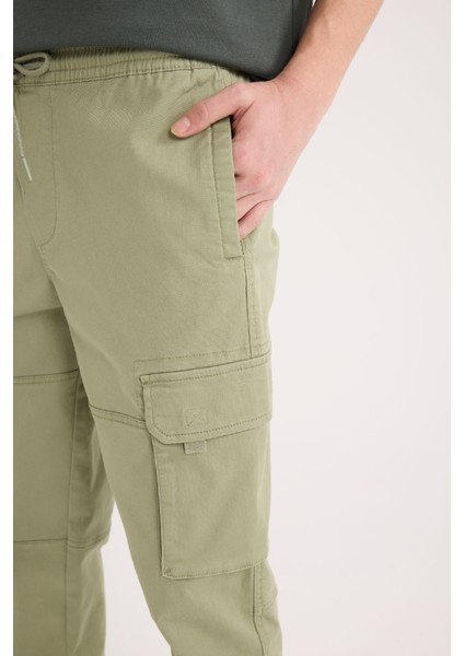 Regular Kargo Cepli Gabardin Jogger Pantolon B1916AX25SP