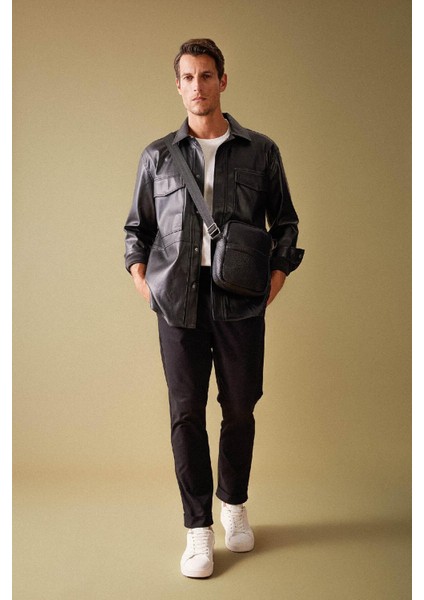 Gabardin Pantolon Tailored Regular Fit Cepli Duble Paça A5115AX23AU