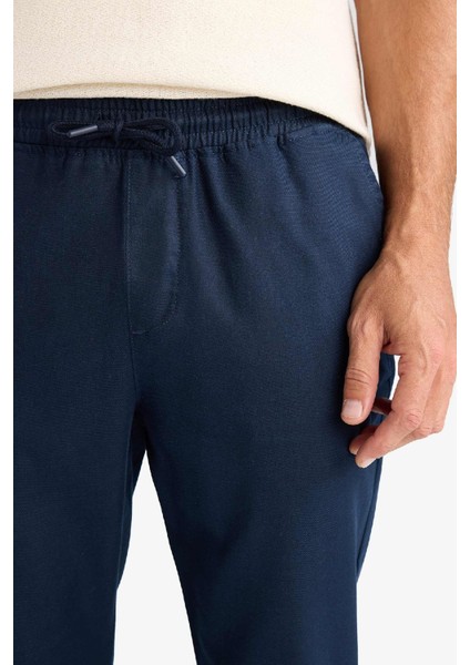 Yazlık Jogger Pantolon Basic Düz Cepli Dar Paça B4091AX25SP