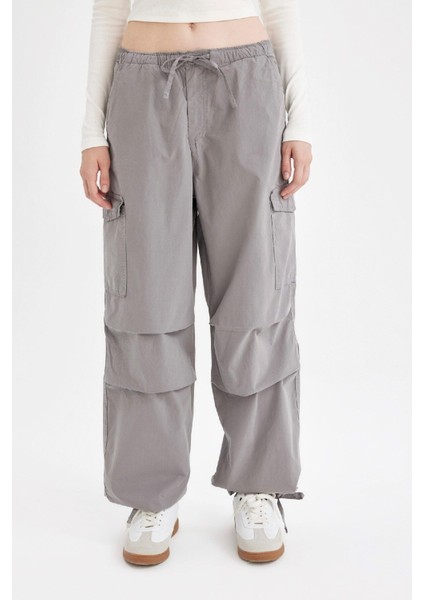 Coool Paraşüt Poplin Pantolon Basic Düz Cepli Beli Lastikli A6266AX24AU