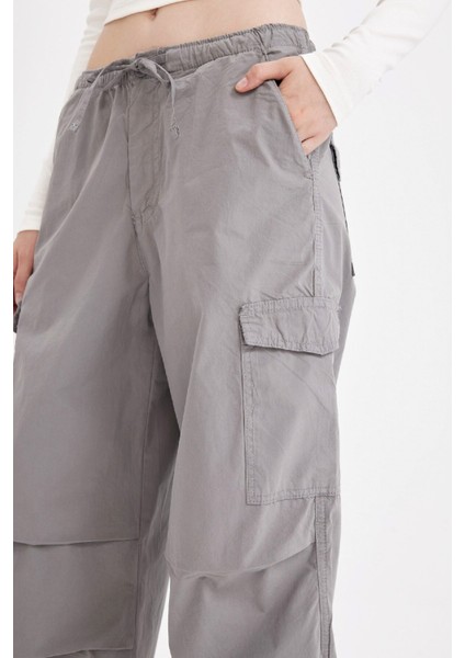 Coool Paraşüt Poplin Pantolon Basic Düz Cepli Beli Lastikli A6266AX24AU
