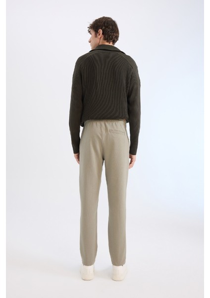 Jogger Pantolon Esnek Basic Düz Beli Bağcıklı Cepli Düz Paça C6022AX25SP
