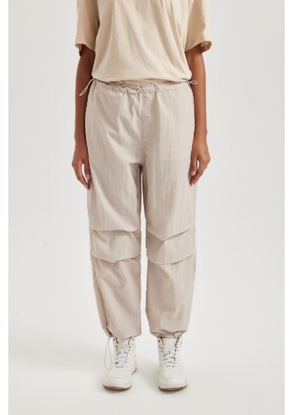 Fit Standart Fit Uzun Boy Pantolon Cepli Esnek Bantlı Paça A9548AX23WN