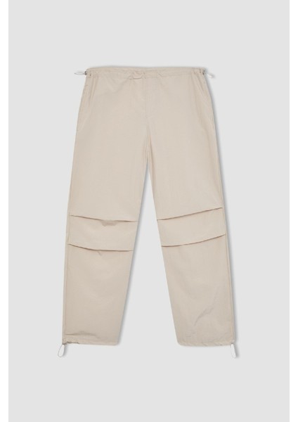 Fit Standart Fit Uzun Boy Pantolon Cepli Esnek Bantlı Paça A9548AX23WN