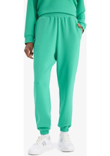 fit Sporcu Jogger Eşofman Altı Standart Fit Modal Çift Cepli Basic DÜZ B1794AX25SP