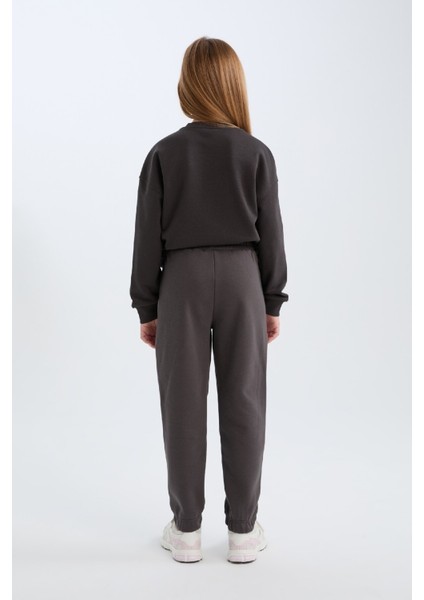 Kız Çocuk Beli Paçası Lastikli Jogger Eşofman Altı D3841A824WN