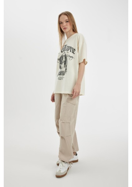 Coool Paraşüt Poplin Pantolon Basic Düz Cepli Beli Lastikli A6266AX24SP