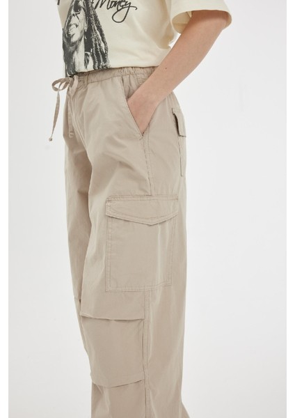 Coool Paraşüt Poplin Pantolon Basic Düz Cepli Beli Lastikli A6266AX24SP