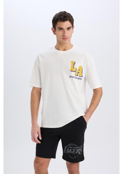 fit Nba Los Angeles Lakers Standart Fit Kısa Paça ŞORT B3920AX25SP