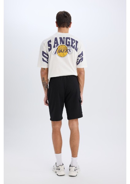 fit Nba Los Angeles Lakers Standart Fit Kısa Paça ŞORT B3920AX25SP