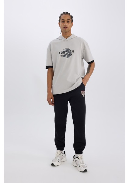 Fit Kalın Jogger Eşofman Altı NBA Chicago Bulls Standart Fit Cepli Beli Bağcıklı Lastikli Paça D3251AX24WN