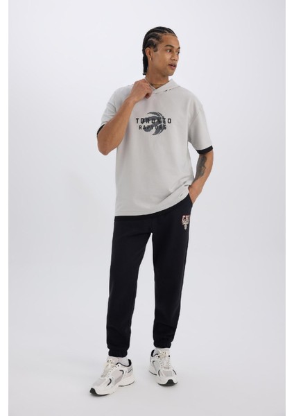 Fit Kalın Jogger Eşofman Altı NBA Chicago Bulls Standart Fit Cepli Beli Bağcıklı Lastikli Paça D3251AX24WN