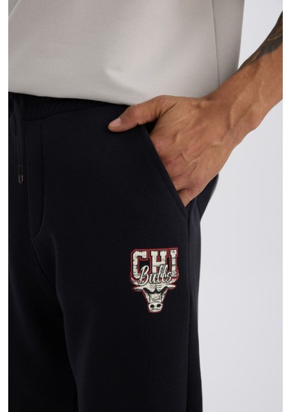 Fit Kalın Jogger Eşofman Altı NBA Chicago Bulls Standart Fit Cepli Beli Bağcıklı Lastikli Paça D3251AX24WN
