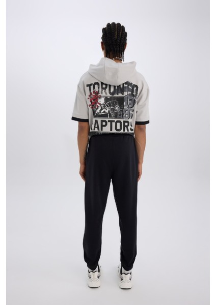 Fit Kalın Jogger Eşofman Altı NBA Chicago Bulls Standart Fit Cepli Beli Bağcıklı Lastikli Paça D3251AX24WN