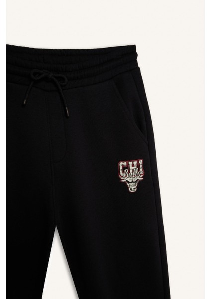 Fit Kalın Jogger Eşofman Altı NBA Chicago Bulls Standart Fit Cepli Beli Bağcıklı Lastikli Paça D3251AX24WN