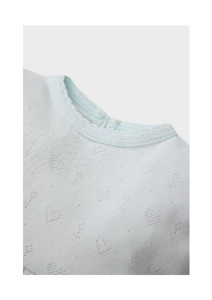 Kız Bebek Pijama Takımı Ribana Uzun Kollu Üst Beli Lastikli Uzun Alt E0766A525SP