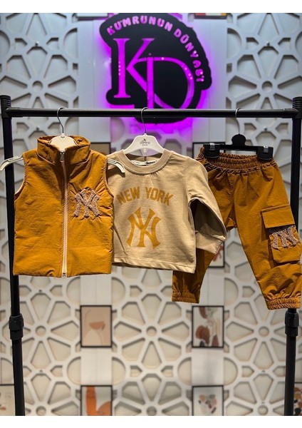 Erkek Çocuk Yelek Body Pantolon Alt Üst Takım 3'lü fırsatları