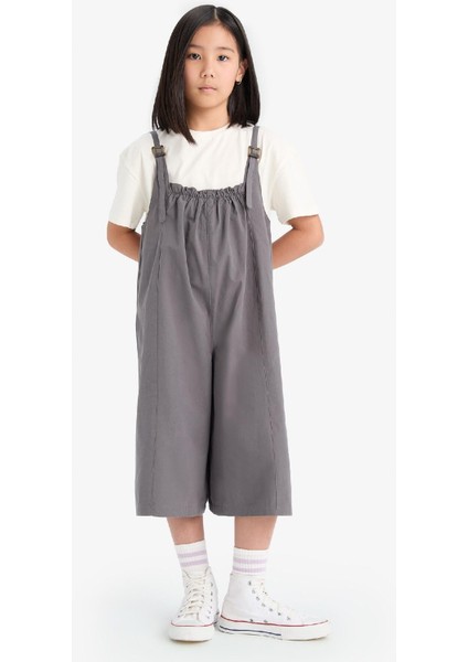 Kız Çocuk Askılı Poplin Tulum E2277A825SM