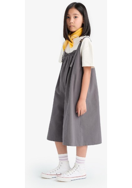 Kız Çocuk Askılı Poplin Tulum E2277A825SM