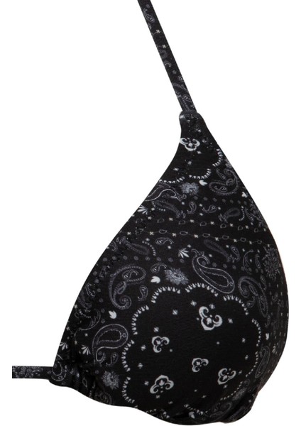 Regular Fit Şal Desenli Bikini Üstü-Fall in Love C3176AX24SM