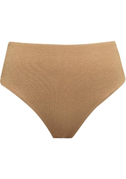 Regular Fit Parlak Kumaş Yüksek Bel Bikini Altı-Fall in Love C3180AX24SM