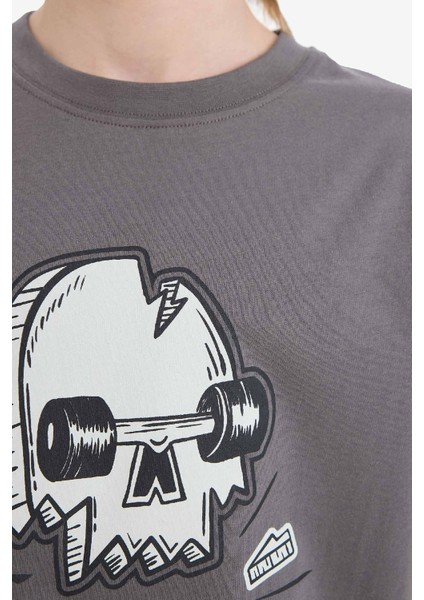 Erkek Çocuk Bisiklet Yaka Kaykay Baskılı Kısa Kollu Tişört D9293A825SM indirimleri