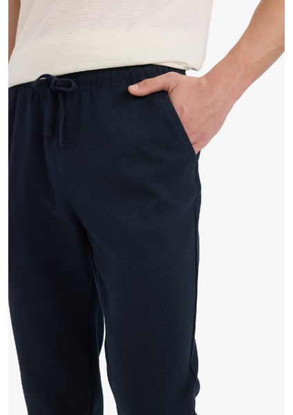 Jogger Pantolon Esnek Basic Düz Beli Bağcıklı Cepli Düz Paça C6022AX25SP