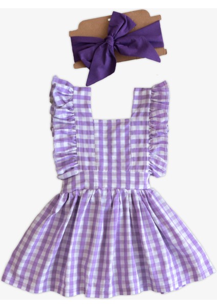 Kız Çocuk Violetta Elbise Bandana Takım / Mor fiyatları