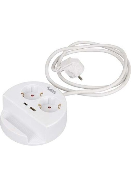 2li USB + Type-C Girişli Telefon Standlı 1.5 Metre Grup Priz Ve- G1102C (4886) indirimleri