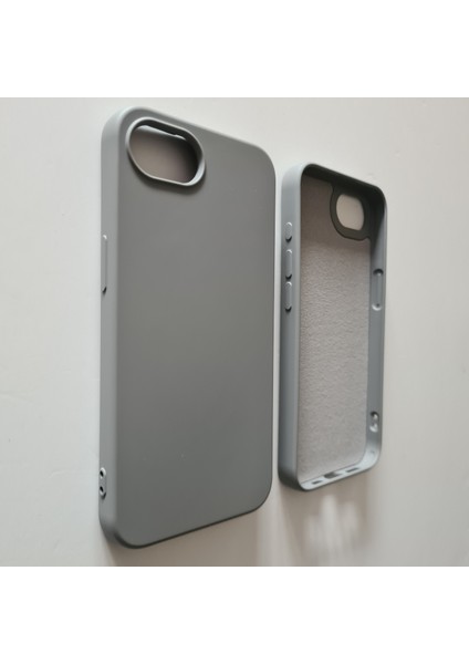 iPhone 16E İle Uyumlu LOGOSUZ Lansman Içi Süet Esnek Silikon Kılıf