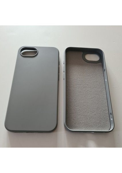 iPhone 16E İle Uyumlu LOGOSUZ Lansman Içi Süet Esnek Silikon Kılıf modelleri