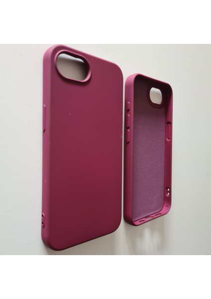 iPhone 16E İle Uyumlu LOGOSUZ Lansman Içi Süet Esnek Silikon Kılıf