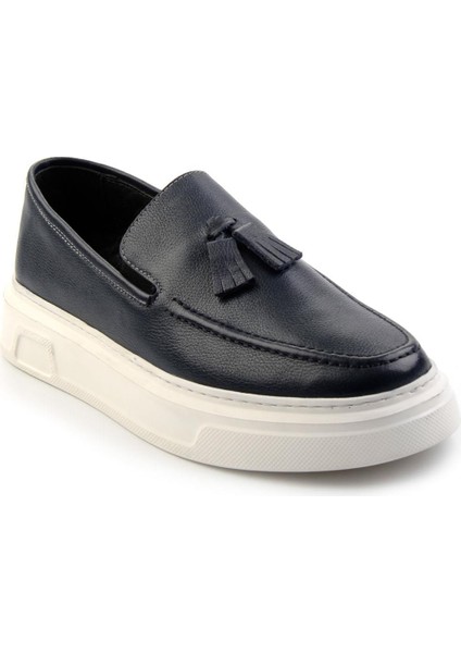 Lacivert Leather Erkek Loafer Ayakkabı E01080107603