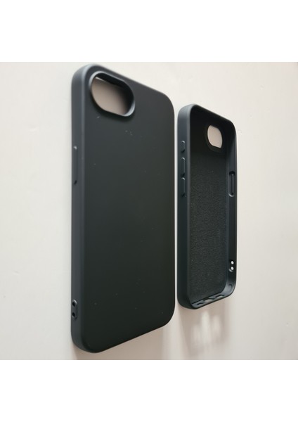 iPhone 16E İle Uyumlu LOGOSUZ Lansman Içi Süet Esnek Silikon Kılıf