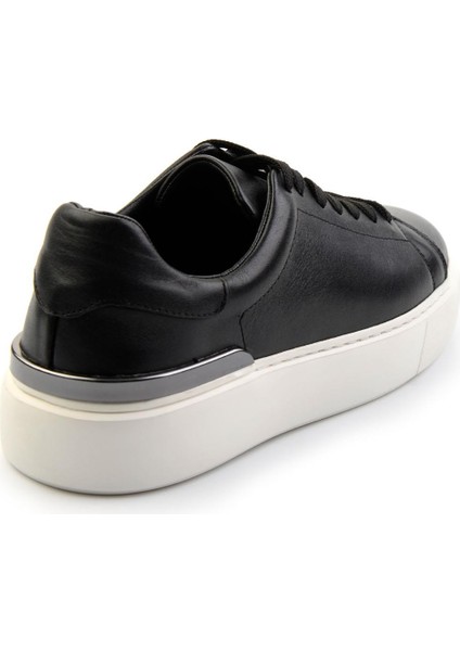 Siyah Leather Erkek Sneaker E01347028943 modelleri