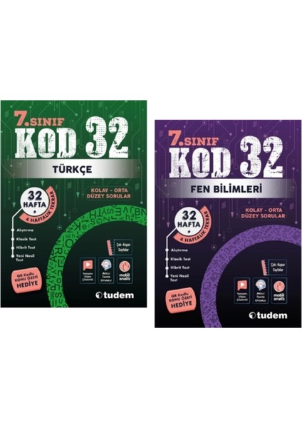 Tudem Yayınları 7.sınıf Kod 32 Türkçe - Fen Bilimleri
