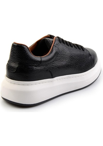 Siyah Leather Erkek Sneaker E01401098040 modelleri