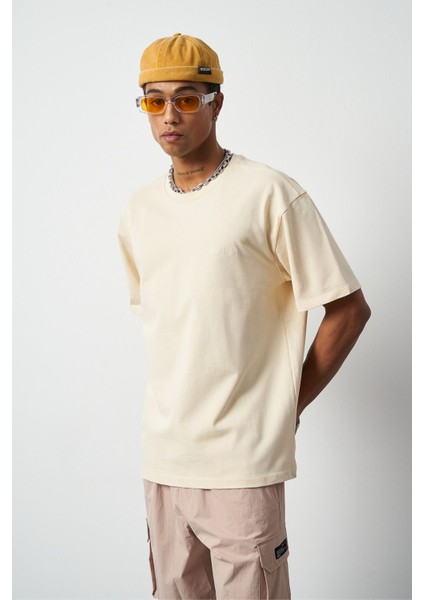 Efektli Yıkamalı Boxy Fit Premium T-Shirt