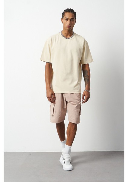 Efektli Yıkamalı Boxy Fit Premium T-Shirt