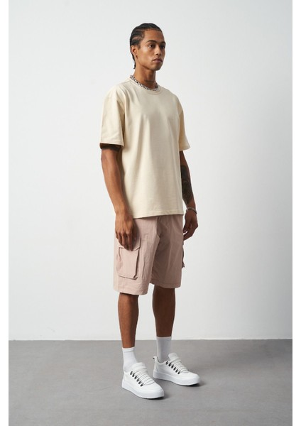 Efektli Yıkamalı Boxy Fit Premium T-Shirt