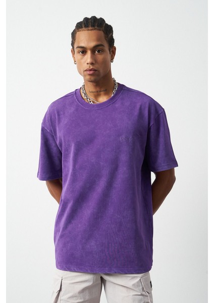 Efektli Yıkamalı Boxy Fit Premium T-Shirt