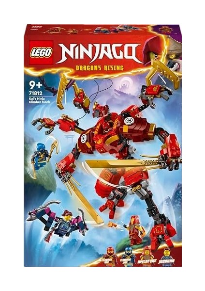 Kai Nin Ninja Tırmanma Robotu 71812-9 Yaş ve Üzeri Çocuklar Için 4 Ninja Minifigürü Içeren Yaratıcı Oyuncak Yapım Seti (623 Parça)