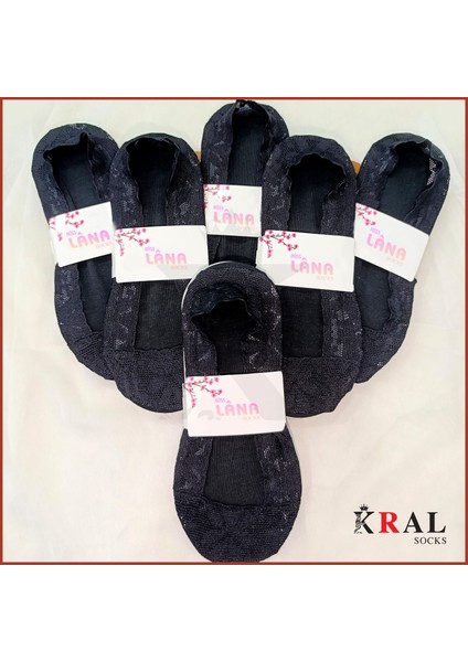 Kadın Çorap (6 Çift) Clara Model Renkli Pamuklu Terletmez Babet Çorap Seti