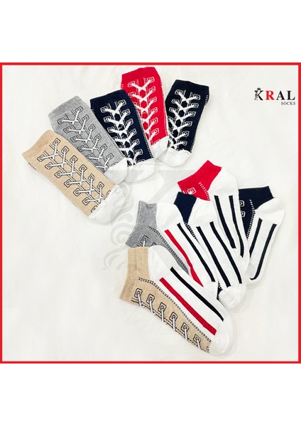 Kadın - Erkek (5 Çift) Spor Ayakkabı Model Pamuklu Terletmez Çorap Seti