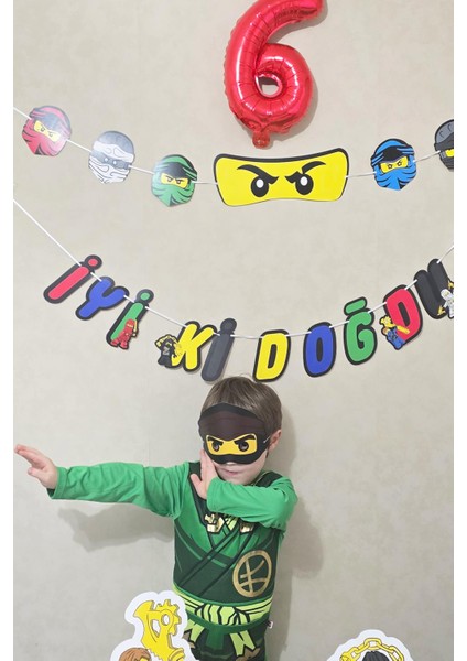 Ninjalar Tema Karton Maskeler 5li Ninja Konsept Doğum Günü fiyatları