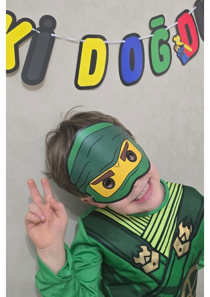 Ninjalar Tema Karton Maskeler 5li Ninja Konsept Doğum Günü fırsatları