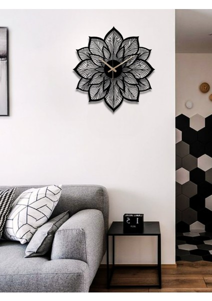 Çiçek Model Metal Duvar Saati