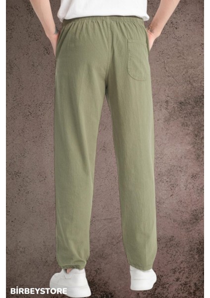 Yazlık Keten Pantolon Ham Bez Eşofman Beli Lastikli Unisex Rahat Kalıp Hambez Büyük Beden Alt Eşofman %100 Pamuk modelleri